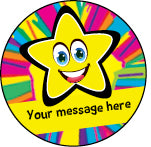 PS30 Yellow Bright Stars Personalised Stickers – Discovery Educational