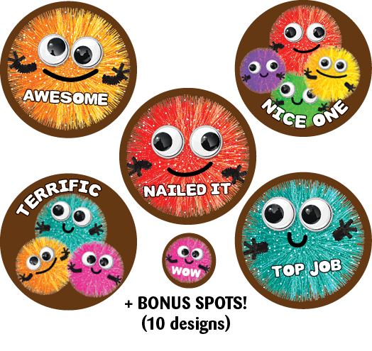 Sticker Pombe SBS24 Chocolate Pom Poms Scented Stickers – Discovery Educational