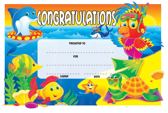 DC11: Seaside Congratulations Certificate – Discovery Educational