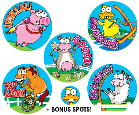 DE1: Crazy Farm - Reward Stickers – Discovery Educational