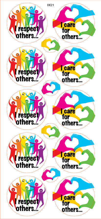 Respect Value Sticker DE21: Respect - Reward Stickers – Discovery Educational